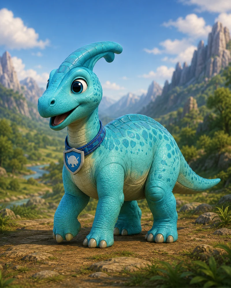 Approved character artwork of Addi, a Tiffany blue Valorsaur